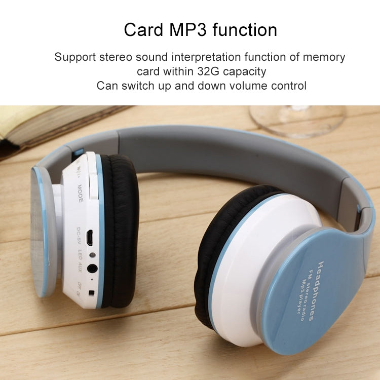 CYKE B01 Foldable Wireless Bluetooth Headset with Microphone, Support Call & TF Card & 3.5mm Aux & MP3 & FM