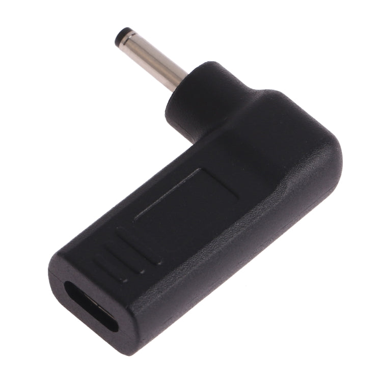 USB-C / Type-C Female to 3.0 x 1.1mm Male Plug Elbow Adapter Connector