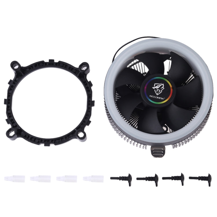 3 Pin Computer Components Chassis Fan Host Silent Cooling Fan with RGB Color Light for Intel: 1775 1366 1150 1151 1155 1156 (AMD: 754 939 AM2 AM2+ AM3 AM3+)