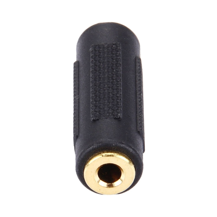 Gold Plated 3.5mm  Female Jack to 3.5mm Female Jack Audio Adapter(Black)