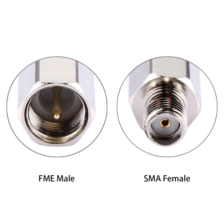 FME Male to SMA Female Connector Adapter(Silver)
