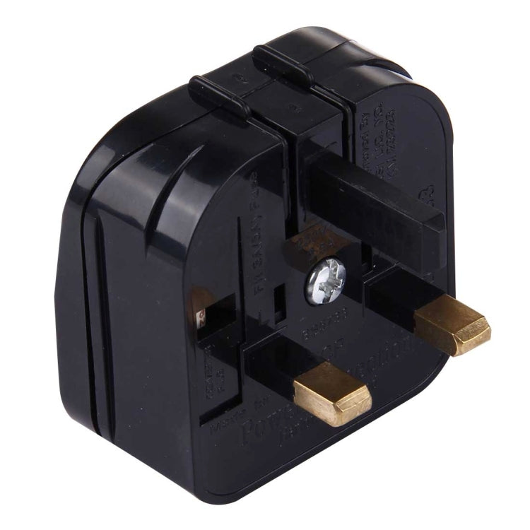 BS-5733 Portable EU Plug to UK Plug Adapter Power Socket Travel Converter with Fuse