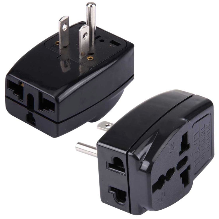 WDS-5 Portable Universal Plug to US Plug Grounded Adapter Power Socket Travel Converter