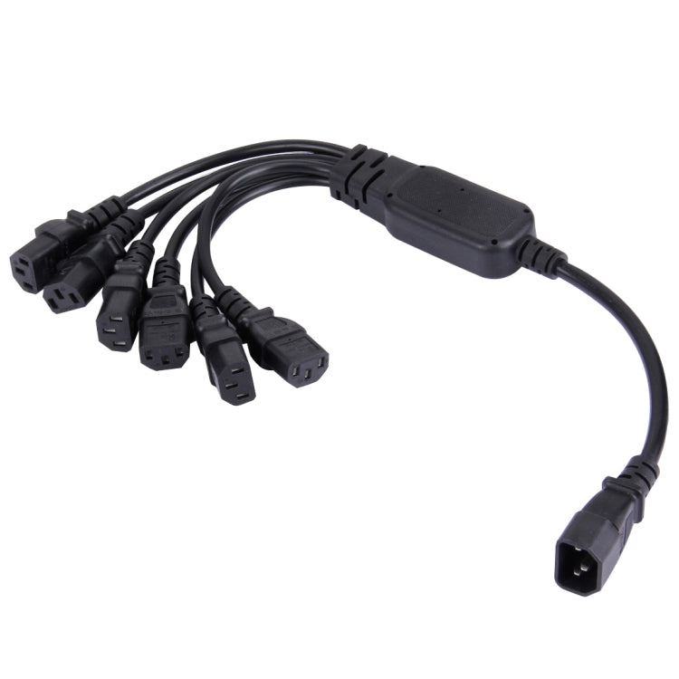 C13-C14 6 in 1 Splitter Power Extension Cable, Length: 50cm