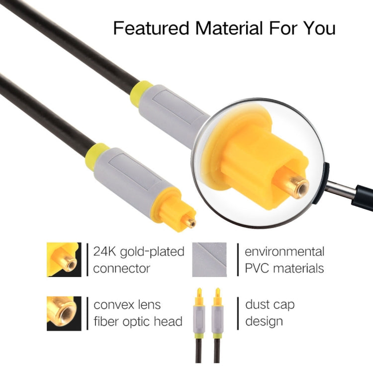 3m OD5.0mm Toslink Male to Male Digital Optical Audio Cable
