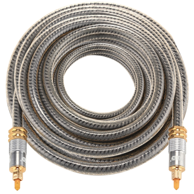 EMK YL-A 10m OD8.0mm Gold Plated Metal Head Toslink Male to Male Digital Optical Audio Cable
