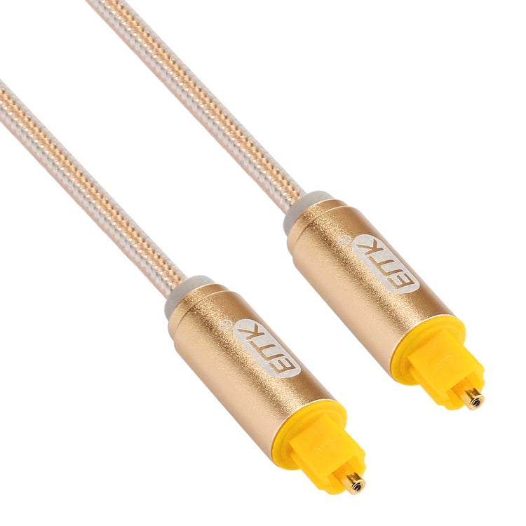 EMK 1m OD4.0mm Gold Plated Metal Head Woven Line Toslink Male to Male Digital Optical Audio Cable