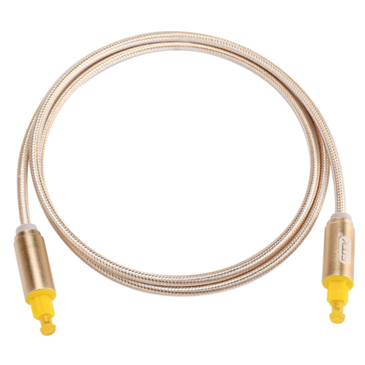 EMK 1m OD4.0mm Gold Plated Metal Head Woven Line Toslink Male to Male Digital Optical Audio Cable