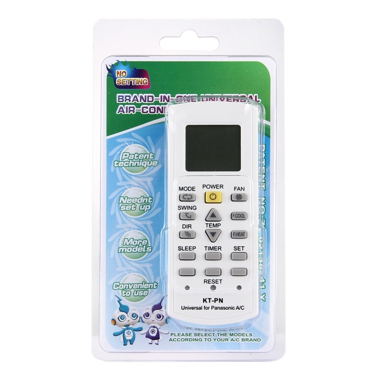 KT-PN Universal A/C Air-Conditioner Remote Controller with LCD Screen for Panasonic