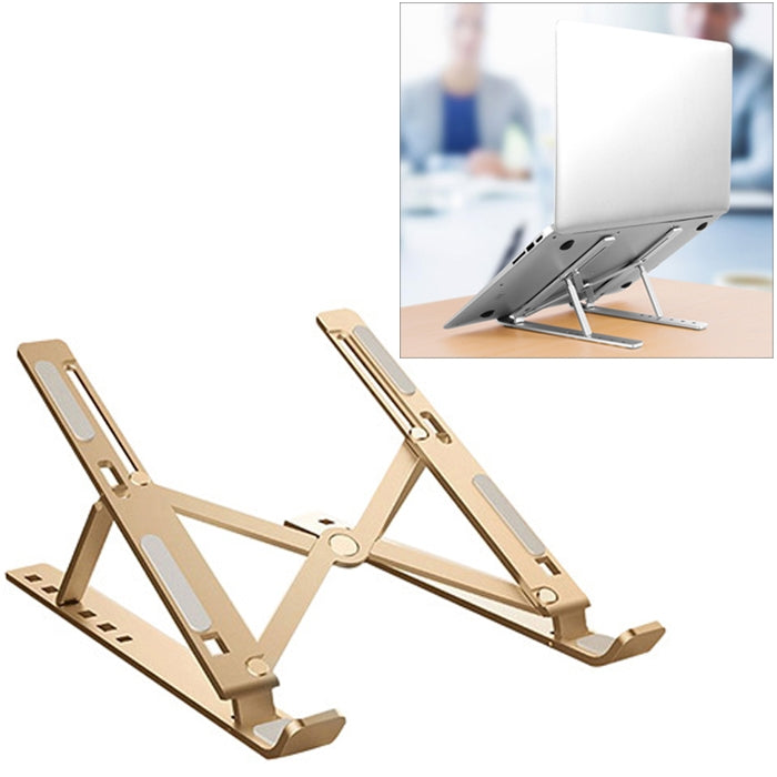 Aluminum Alloy Laptop Height Extender Holder Stand Folding Portable Computer Heat Dissipation Bracket, Size: 24x16.5x5.5cm