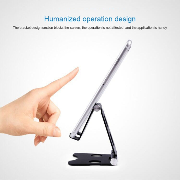 ROOSTAND R2 Aluminum Alloy Mobile Desktop Tablet Bracket Double Folding Lazy Artifact, Size: 6.4x7x9cm