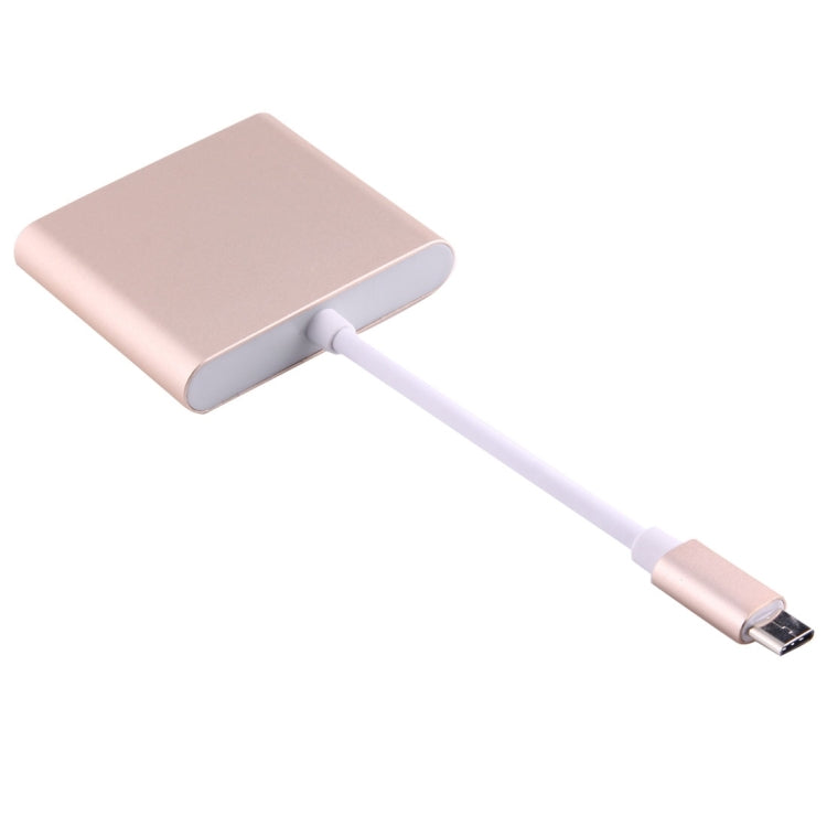 USB-C / Type-C 3.1 Male to USB-C / Type-C 3.1 Female & HDMI Female & USB 3.0 Female Adapter