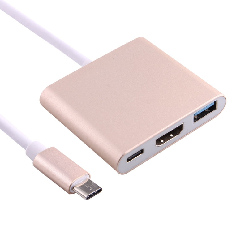 USB-C / Type-C 3.1 Male to USB-C / Type-C 3.1 Female & HDMI Female & USB 3.0 Female Adapter