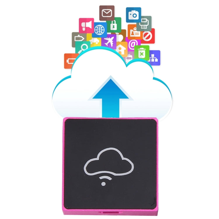 BOX ONE Mini WiFi Wireless Storage Box Hard Drive Disk USB Driver Card Reader for Mobile Phones & Tablets, Compatible with Android 3.0 or Above and IOS 5.1.1 or Above, Support Micro SD Card / TF Card up to 128GB, Size: 31 x 8 mm(Magenta)