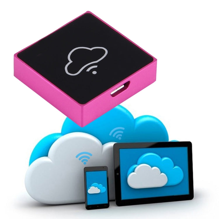 BOX ONE Mini WiFi Wireless Storage Box Hard Drive Disk USB Driver Card Reader for Mobile Phones & Tablets, Compatible with Android 3.0 or Above and IOS 5.1.1 or Above, Support Micro SD Card / TF Card up to 128GB, Size: 31 x 8 mm(Magenta)