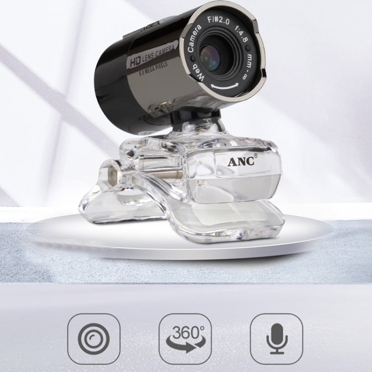 Aoni ANC Wolf Demon Night Vision IPTV WebCam Teleconference Teaching Live Broadcast Computer Camera with Microphone, Drive-free Plug and Play