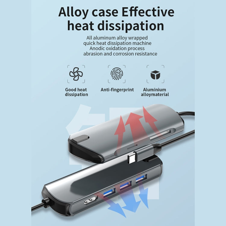 Basix T1904 4 In 1 Multi-function Type-C / USB-C HUB Expansion Dock