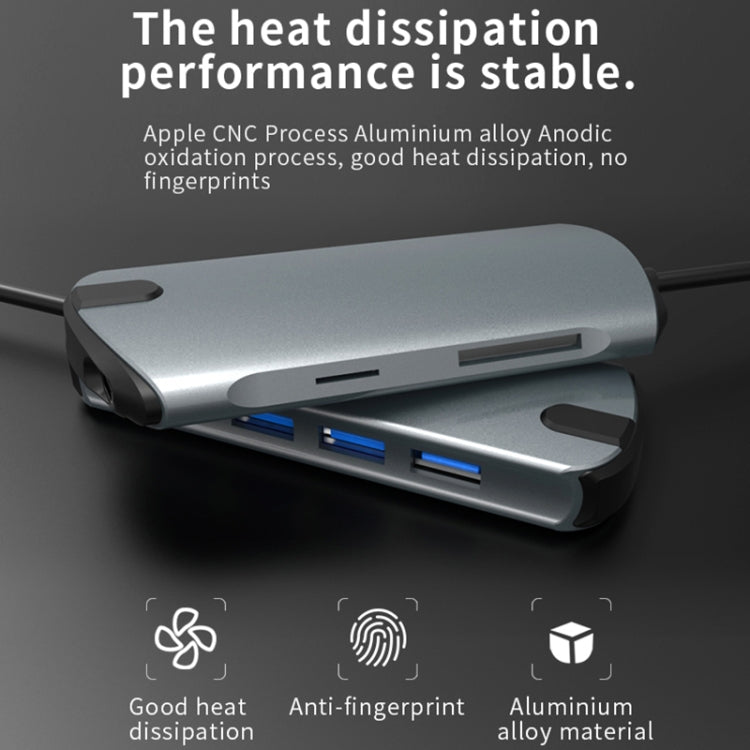 Basix T1907 7 In 1 Multi-function Type-C / USB-C HUB Expansion Dock