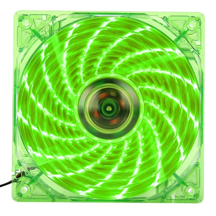 12025 4 Pin DC 12V 0.30A Computer Case Cooler Cooling Fan with LED Light, Size: 120x120x25mm