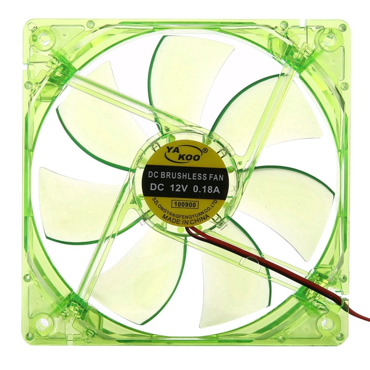 12025 4 Pin DC 12V 0.30A Computer Case Cooler Cooling Fan with LED Light, Size: 120x120x25mm