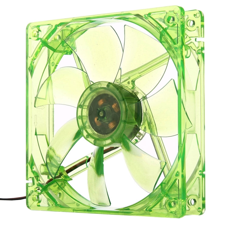 12025 4 Pin DC 12V 0.30A Computer Case Cooler Cooling Fan with LED Light, Size: 120x120x25mm
