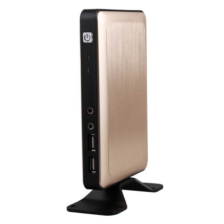X6 Thin Client Mini PC with Holder, Cortex-A9 Octa-core up to 1.2GHz, 1GB RAM, 8GB ROM, Embedded Linux Kernel, Support Online Video Play up to 1080P HD(Gold)