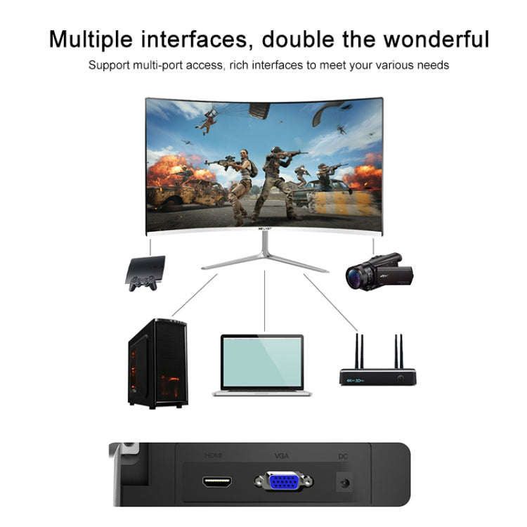 24 inch 75Hz HD 1080P Curved Screen MVA LCD Display Gaming Monitor