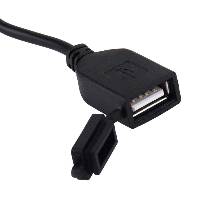 Car Motorcycle Single USB Car Charger DC 12V To 5V 3A Power Adapter with Cover for Car GPS Tracker DVR, Length: 2m