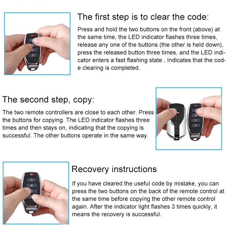 315MHz 3+1 Split Wireless 4-button Remote Control Car Copy Type Remote Control Transmitter for Hyundai / KIA
