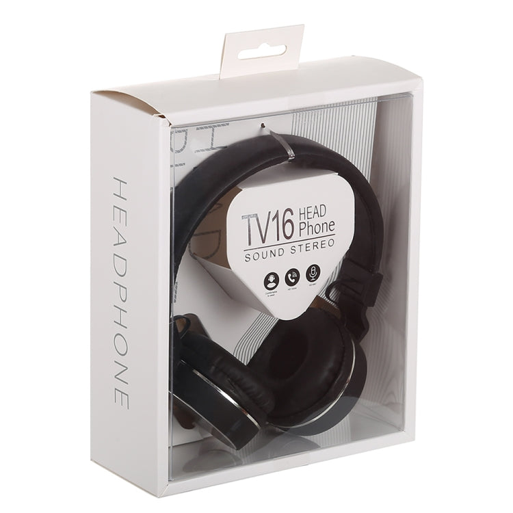 TV16 3.5mm Plug Stereo Surround Folding Wired Headset with Mic