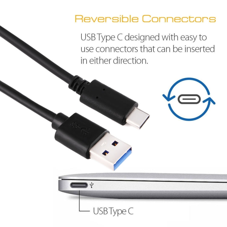 USB-C / Type-C Male To USB 3.0 A Male Adapter Data Cable,Length: 1.0m, For Notebooks & Smartphones & Tablets