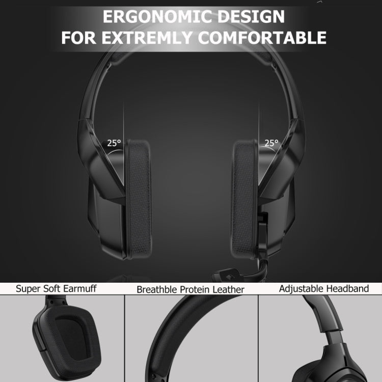 K20i Stereo Gaming Headset with Microphone RGB Light for XBox One / Laptop Tablet  - Black