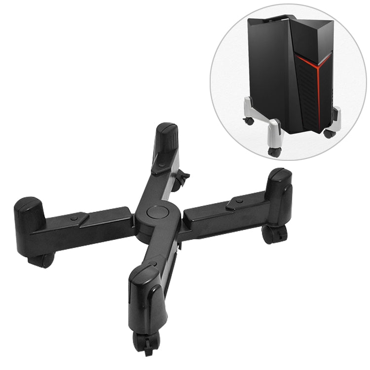 5-wheel Adjustable Moving Pulley X-type Computer Mainframe Plastic Chassis Tray Holder