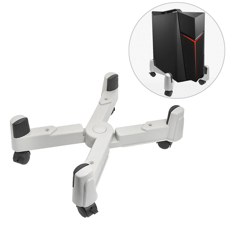 5-wheel Adjustable Moving Pulley X-type Computer Mainframe Plastic Chassis Tray Holder