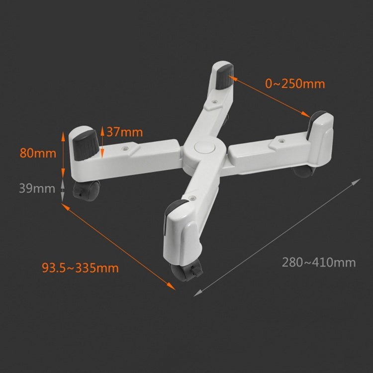 5-wheel Adjustable Moving Pulley X-type Computer Mainframe Plastic Chassis Tray Holder