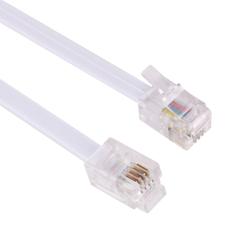 4 Core Male to Male RJ11 Spring Style Telephone Extension Coil Cable Cord Cable, Stretch Length: 2m