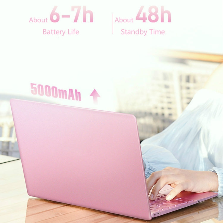 F20 Laptop, 14 inch, 12GB+1TB, Windows 10 OS, Intel Celeron N5095 Quad Core 2.0-2.9GHz, Support TF Card & Bluetooth & WiFi, US Plug(Rose Gold)