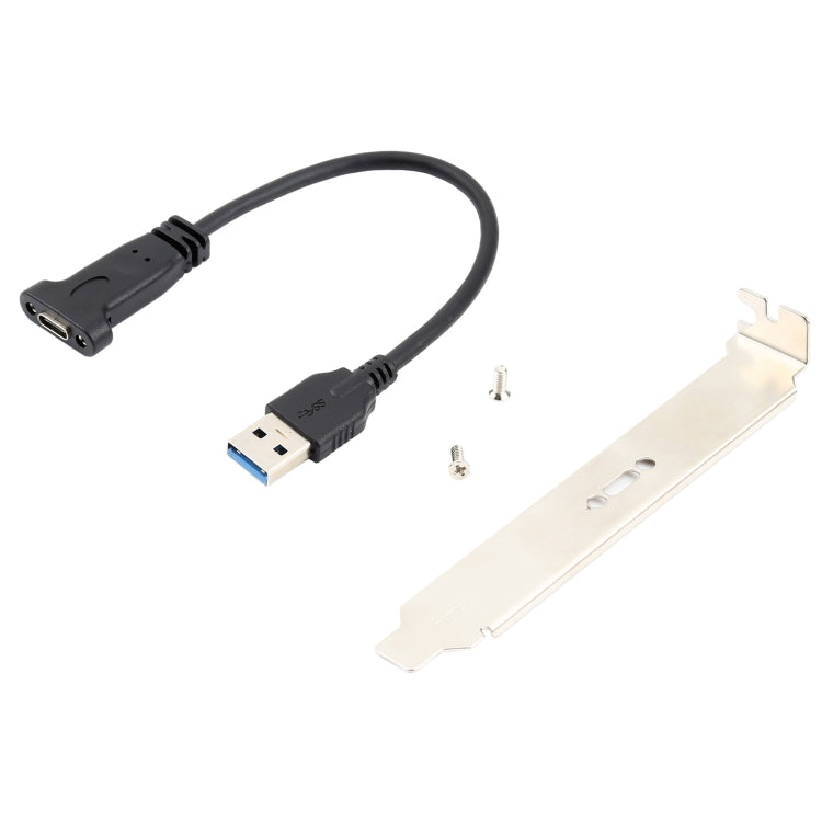 USB-C / Type-C Female to USB 3.0 Male Computer Expansion Chassis Cable with Baffle