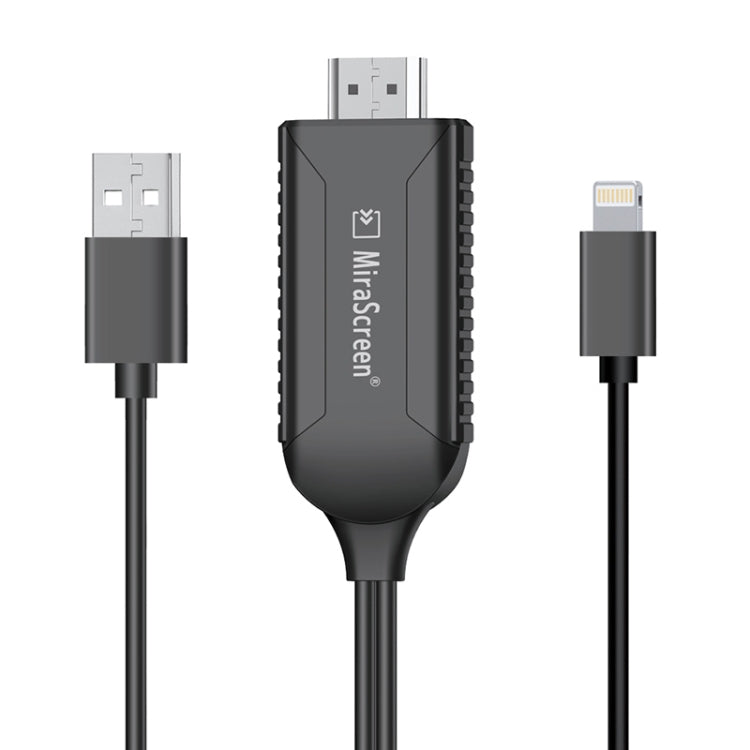 MiraScreen LD32 2 in 1 8 Pin to HD-MI + USB  iOS HDTV Dongle Digital AV Adapter Cable for iPhone
