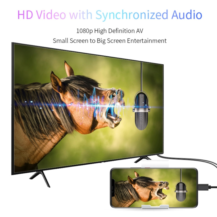 MiraScreen LD32 2 in 1 8 Pin to HD-MI + USB  iOS HDTV Dongle Digital AV Adapter Cable for iPhone