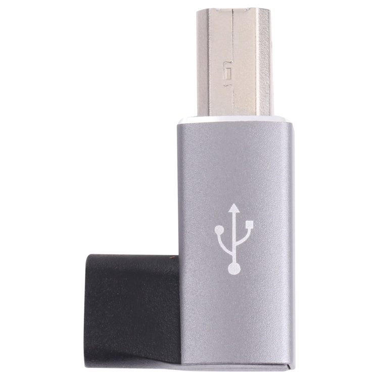 USB-C / Type C Female to USB 2.0 B MIDI Male Adapter for Electronic Instrument / Printer / Scanner / Piano