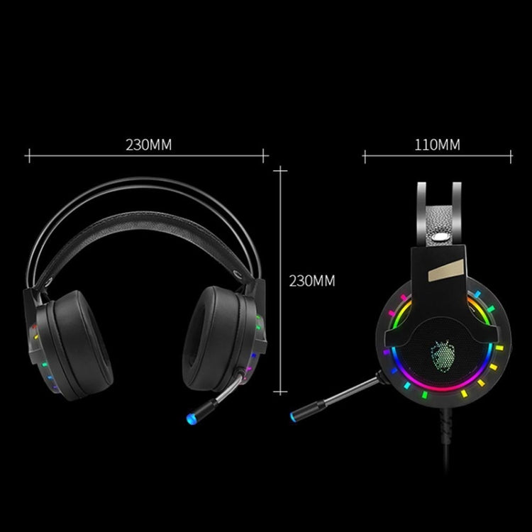 K3 Virtual 7.1 Stereo RGB Backlit Headset with Microphone (Black)