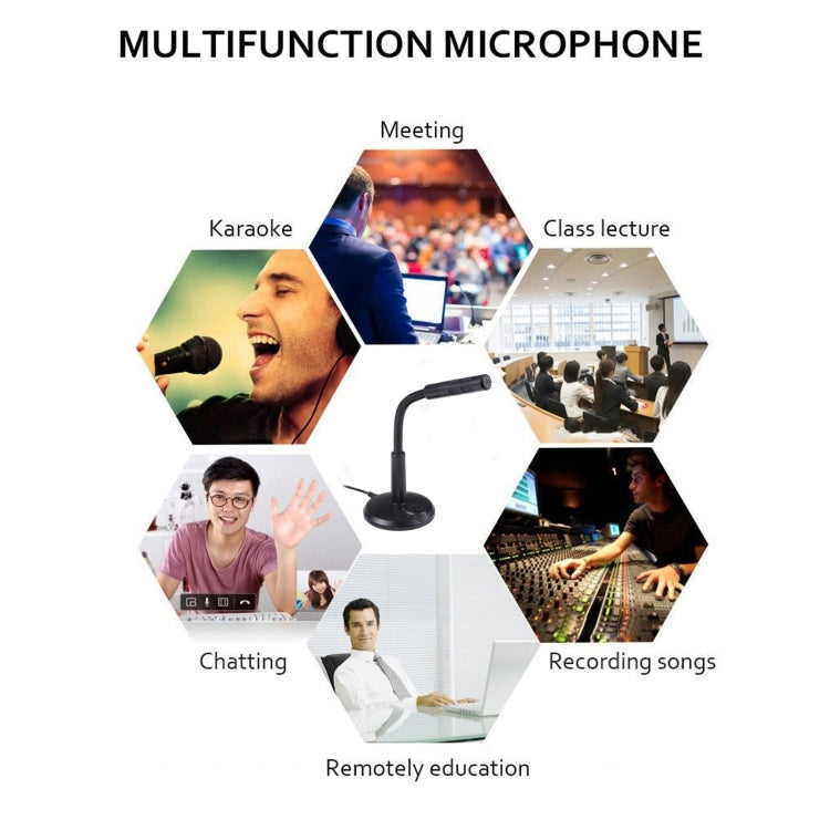M-309 3.5mm Plug Drive-free Computer Microphone(Black)