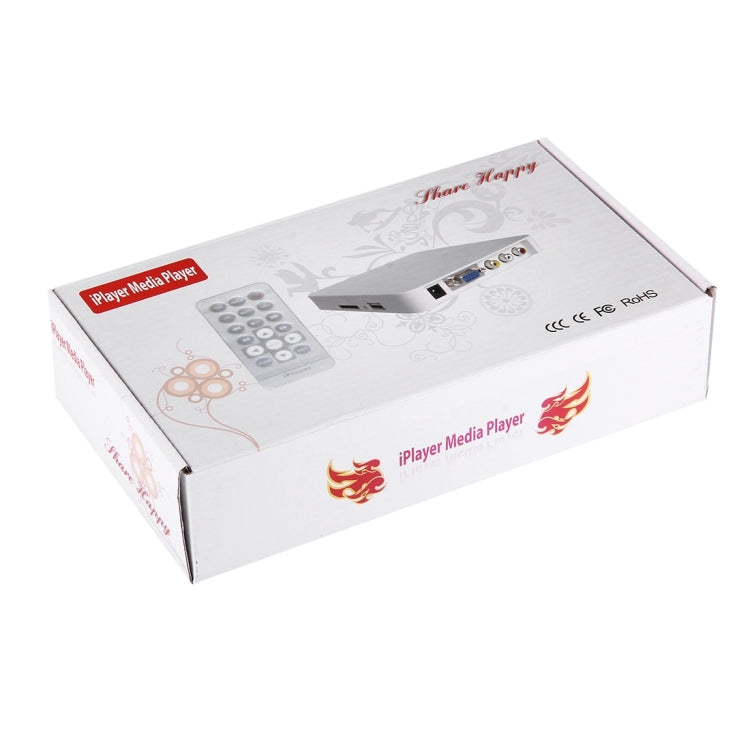 TV009 iPlayer Media Player with Remote Control, Support SD Card / USB / VGA Output