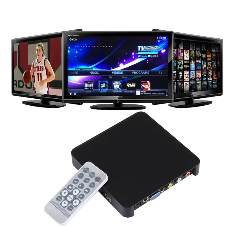 TV009 iPlayer Media Player with Remote Control, Support SD Card / USB / VGA Output