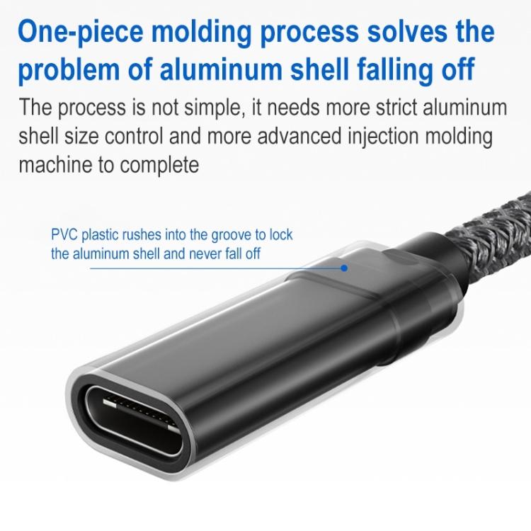 15cm USB 3.0 Male to USB-C / Type-C Female Extension Cable  - Grey