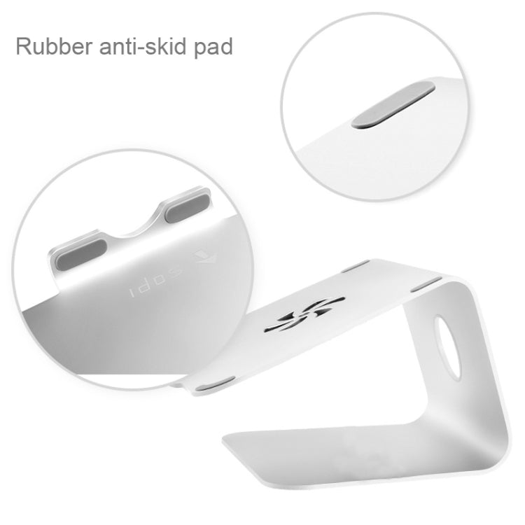 SOPI ZJ-001 Classic Style Aluminum Cooling Stand for Laptop, Suitable for Mac Air, Mac Pro,  iPad, and Other Laptops(Silver)