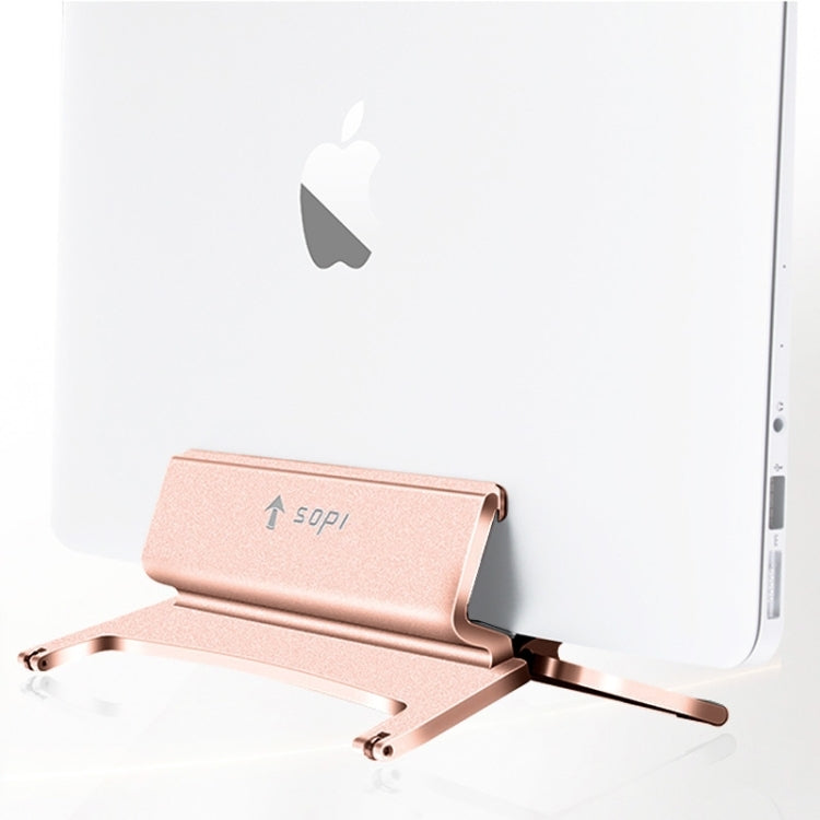 SOPI SN-002 Aluminum Desktop Vertical Stand for Laptop, Suitable for Mac Air, Mac Pro and Other 11-15 inch Laptops of Width Between 0~45mm