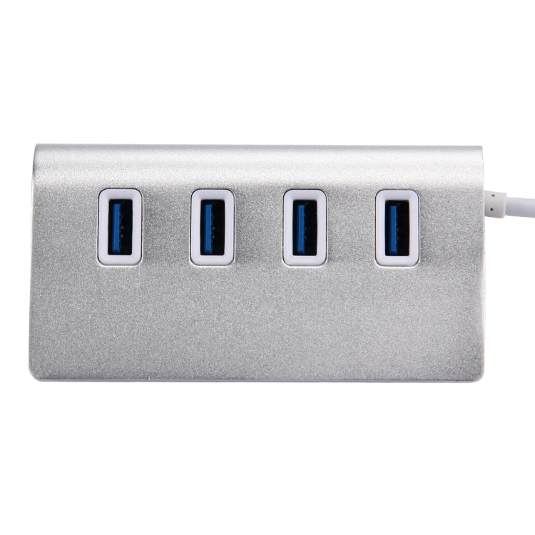 USB-C / Type-C 3.1  to 4 USB 3.0 Ports HUB Converter Adapter for Macbook, Google, Nokia Tablet PC(Silver)