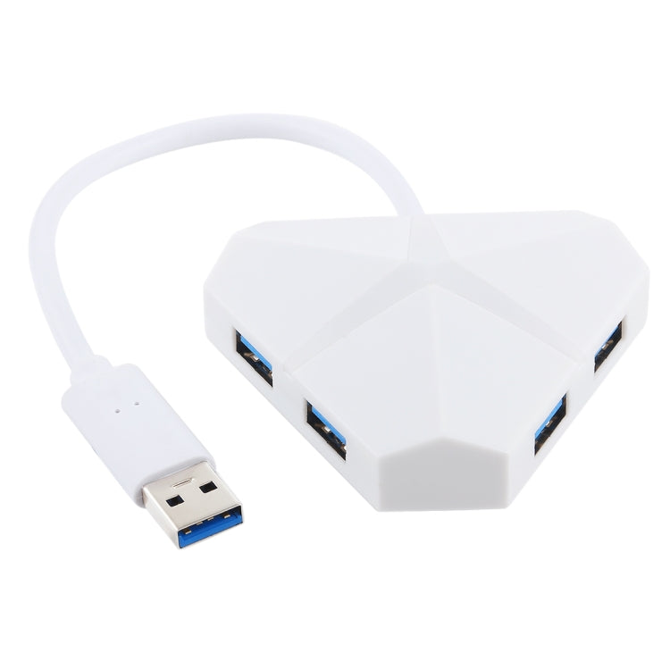 5Gbps Super Speed 4 Ports USB 3.0 HUB Adapter, Cable Length: about 20cm